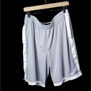 Nike Gray & White Nike Basketball Shorts